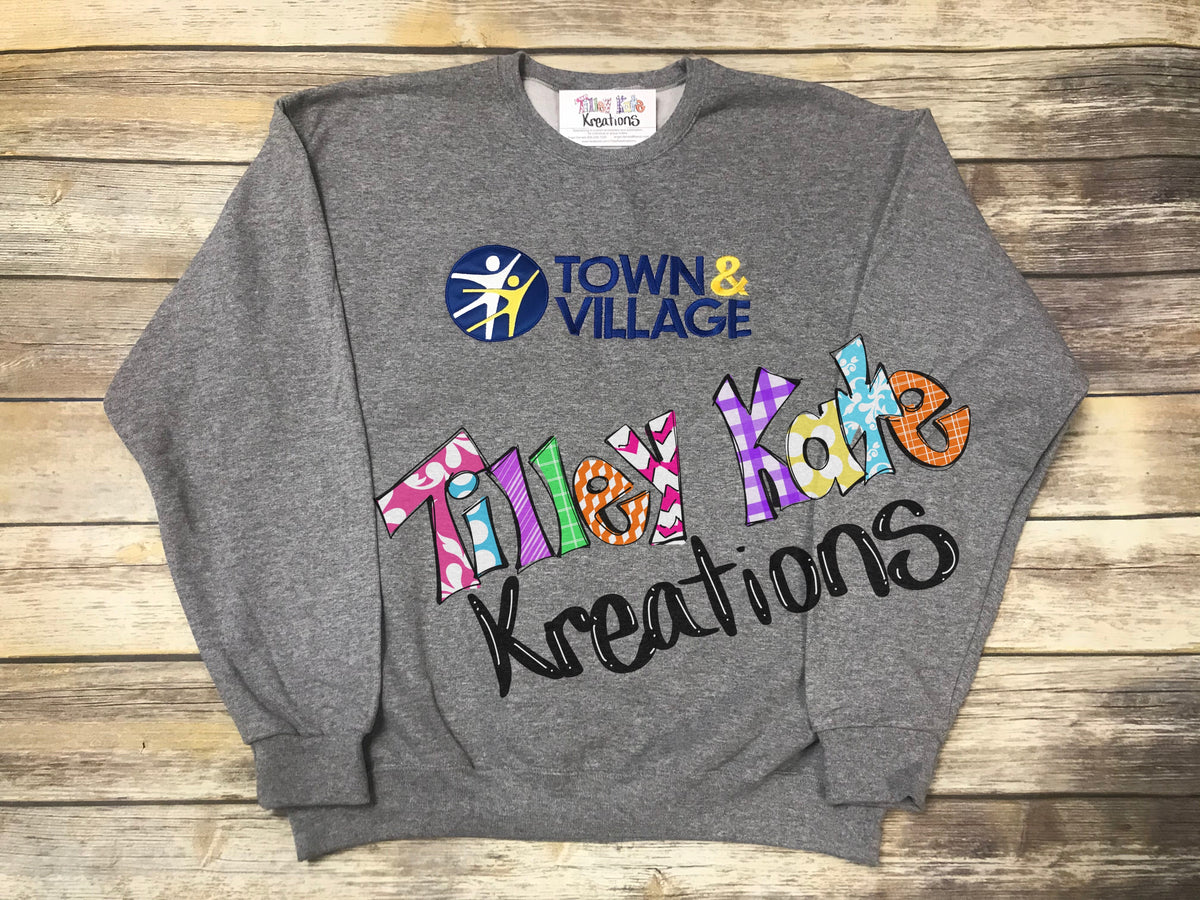 Full Logo Applique Sweatshirt – Tilley Kate Kreations